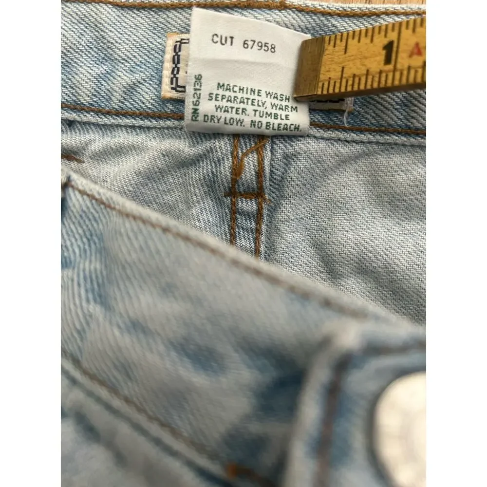 Vintage Guess Jeans W32 L32 Denim 90s Button Zip Relaxed Made USA